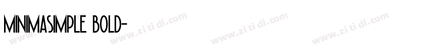Minimasimple bold字体转换